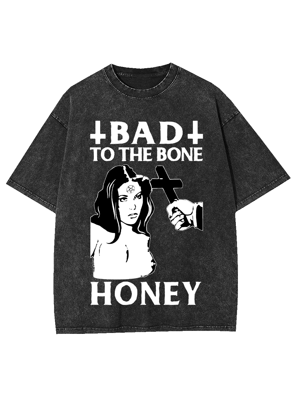 Bad To The Bone Honey Washed Tshirt
