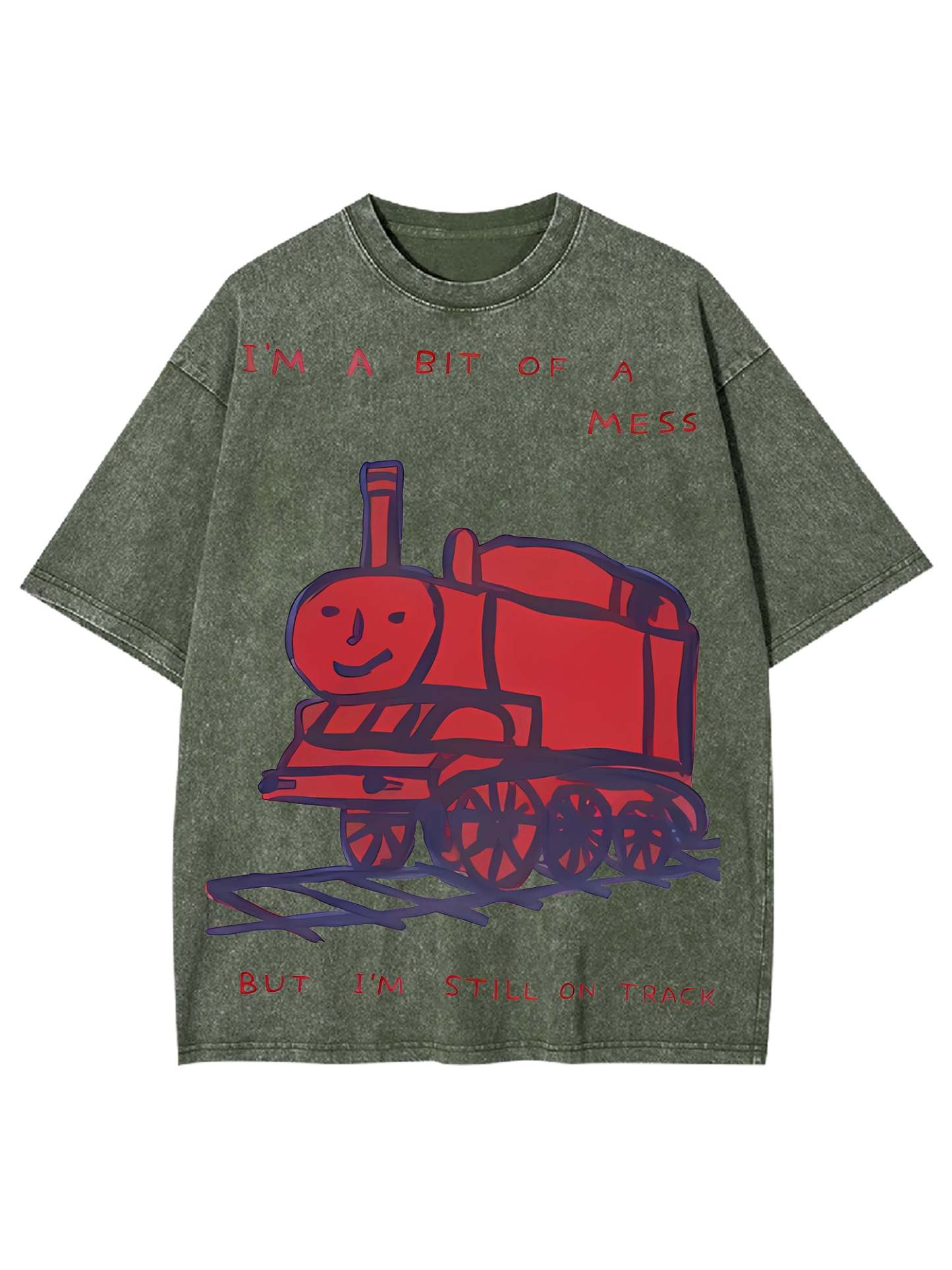 Train Washed Tshirt-ClassyOutlaw