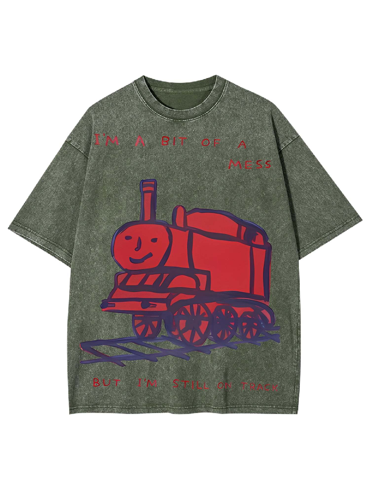 Train Washed Tshirt-ClassyOutlaw