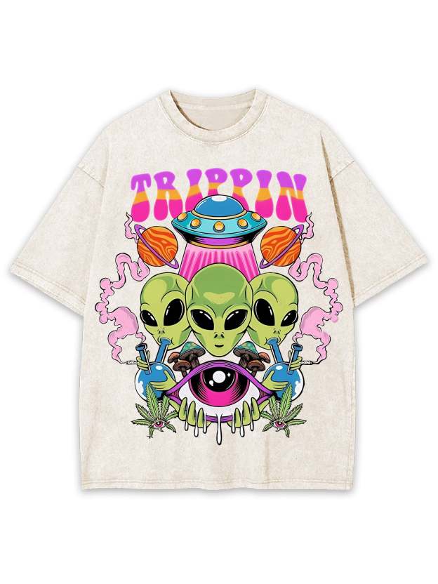 Trippin Washed Tshirt-ClassyOutlaw