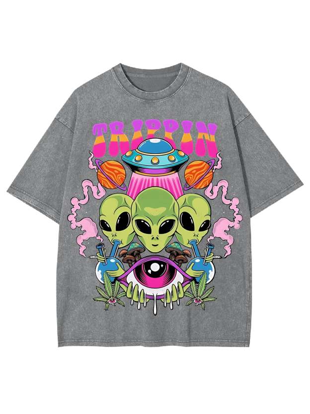 Trippin Washed Tshirt-ClassyOutlaw
