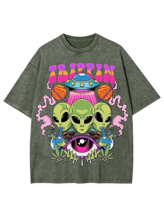Trippin Washed Tshirt-ClassyOutlaw