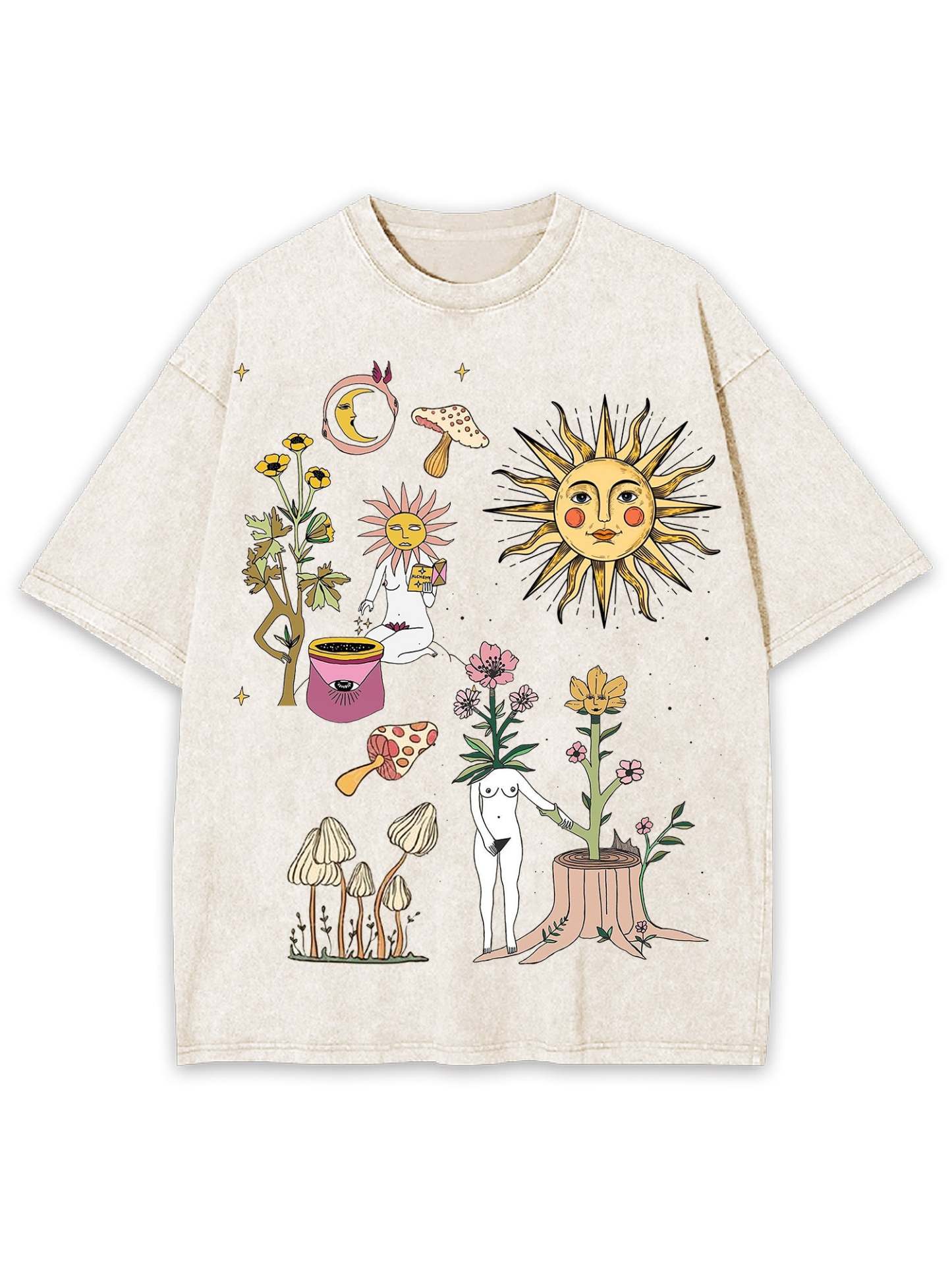 Weird World Washed Tshirt-ClassyOutlaw