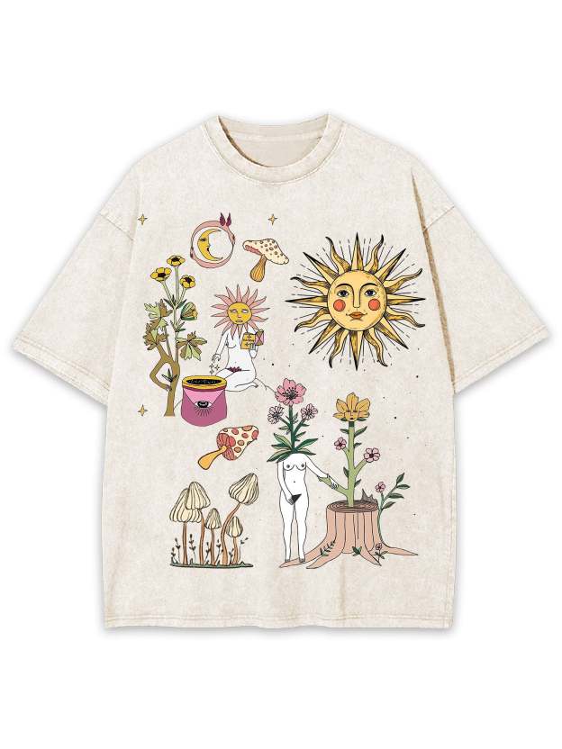 Weird World Washed Tshirt-ClassyOutlaw