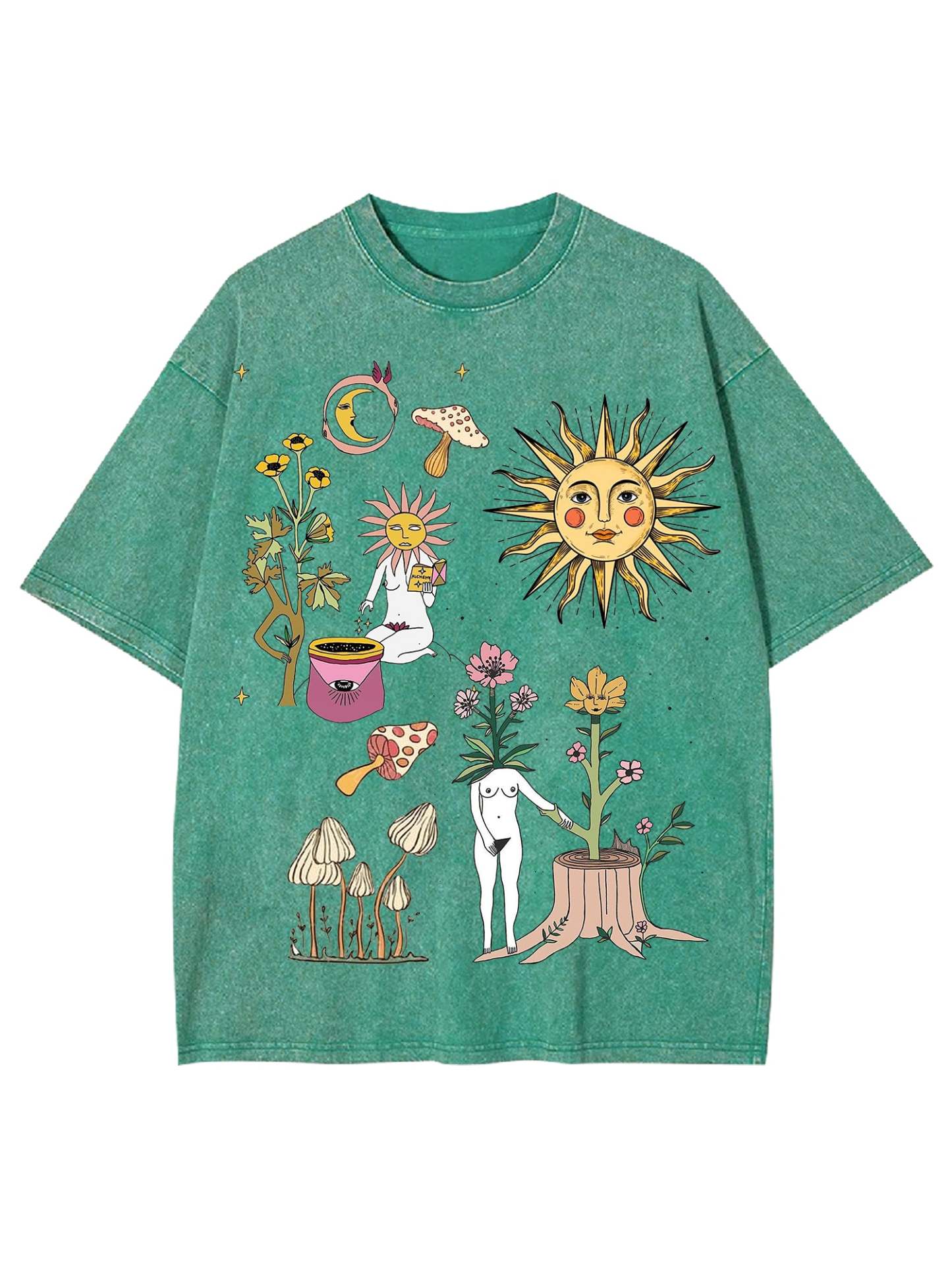 Weird World Washed Tshirt-ClassyOutlaw