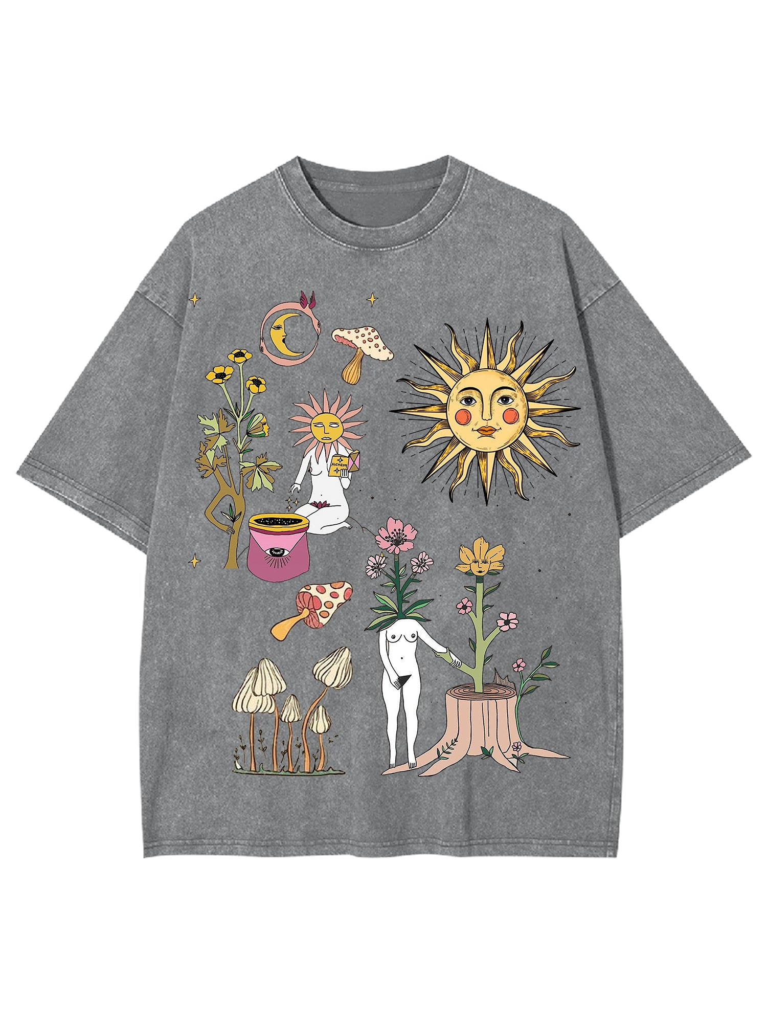 Weird World Washed Tshirt-ClassyOutlaw