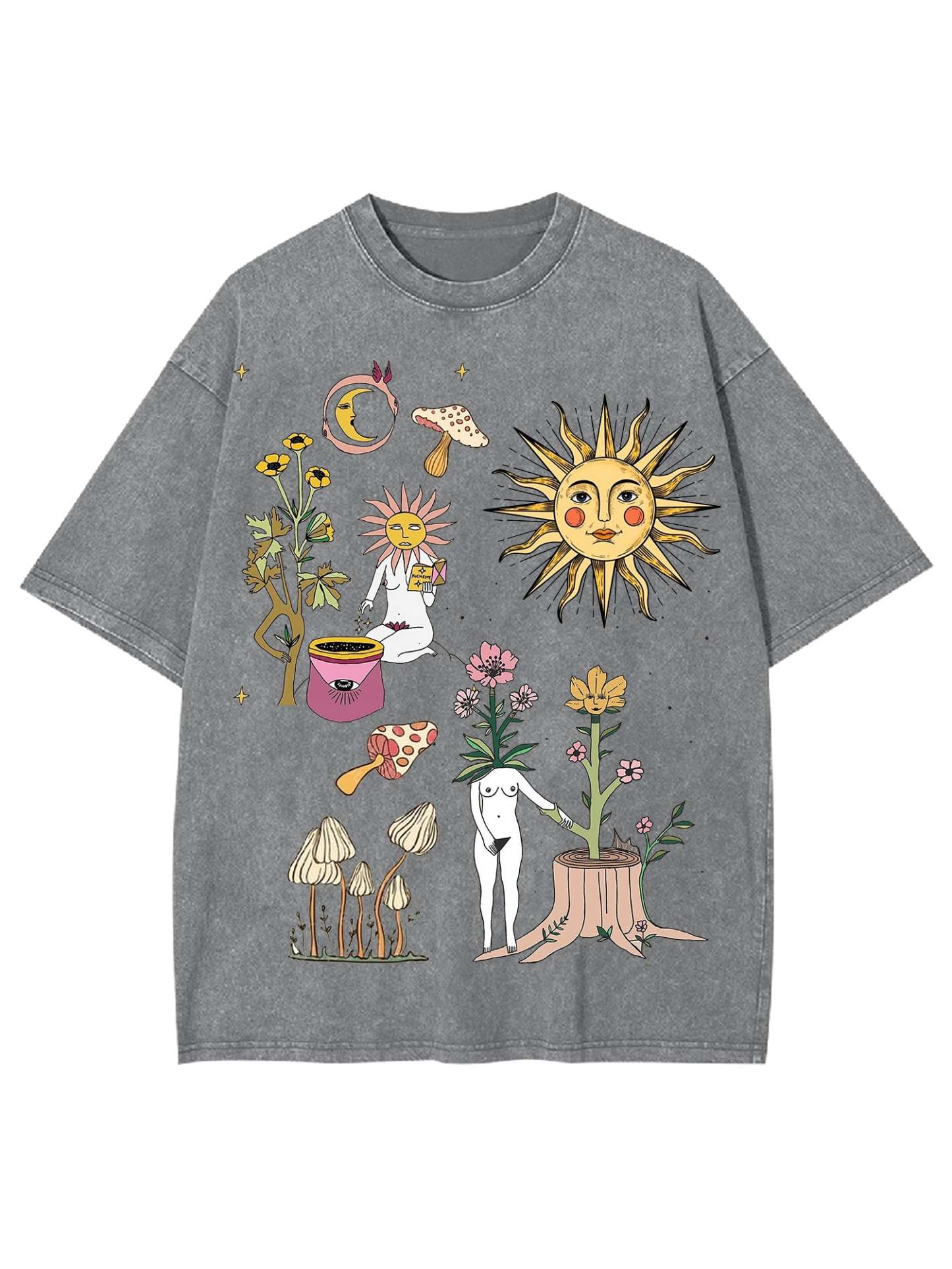 Weird World Washed Tshirt-ClassyOutlaw