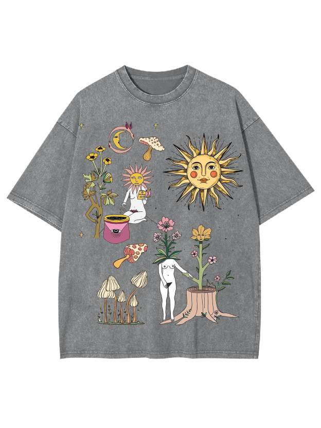 Weird World Washed Tshirt-ClassyOutlaw