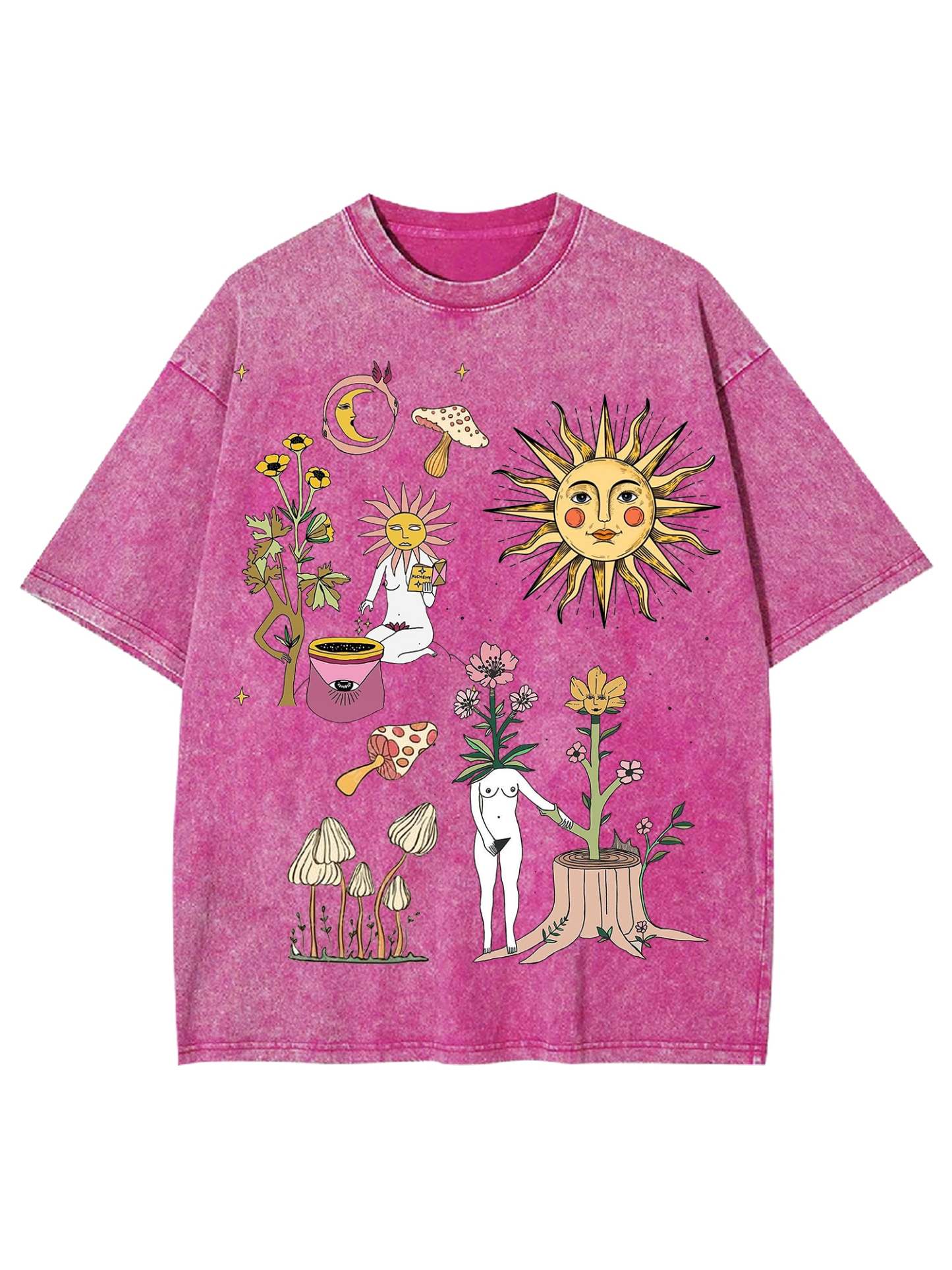 Weird World Washed Tshirt-ClassyOutlaw