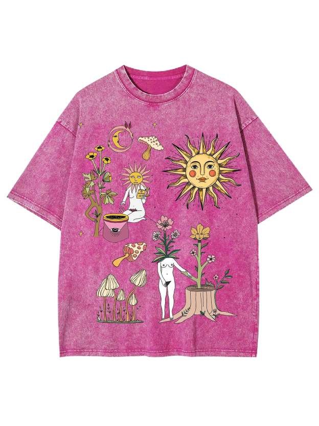 Weird World Washed Tshirt-ClassyOutlaw