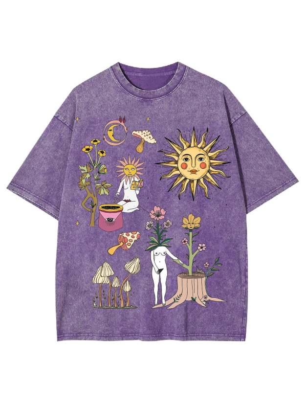 Weird World Washed Tshirt-ClassyOutlaw