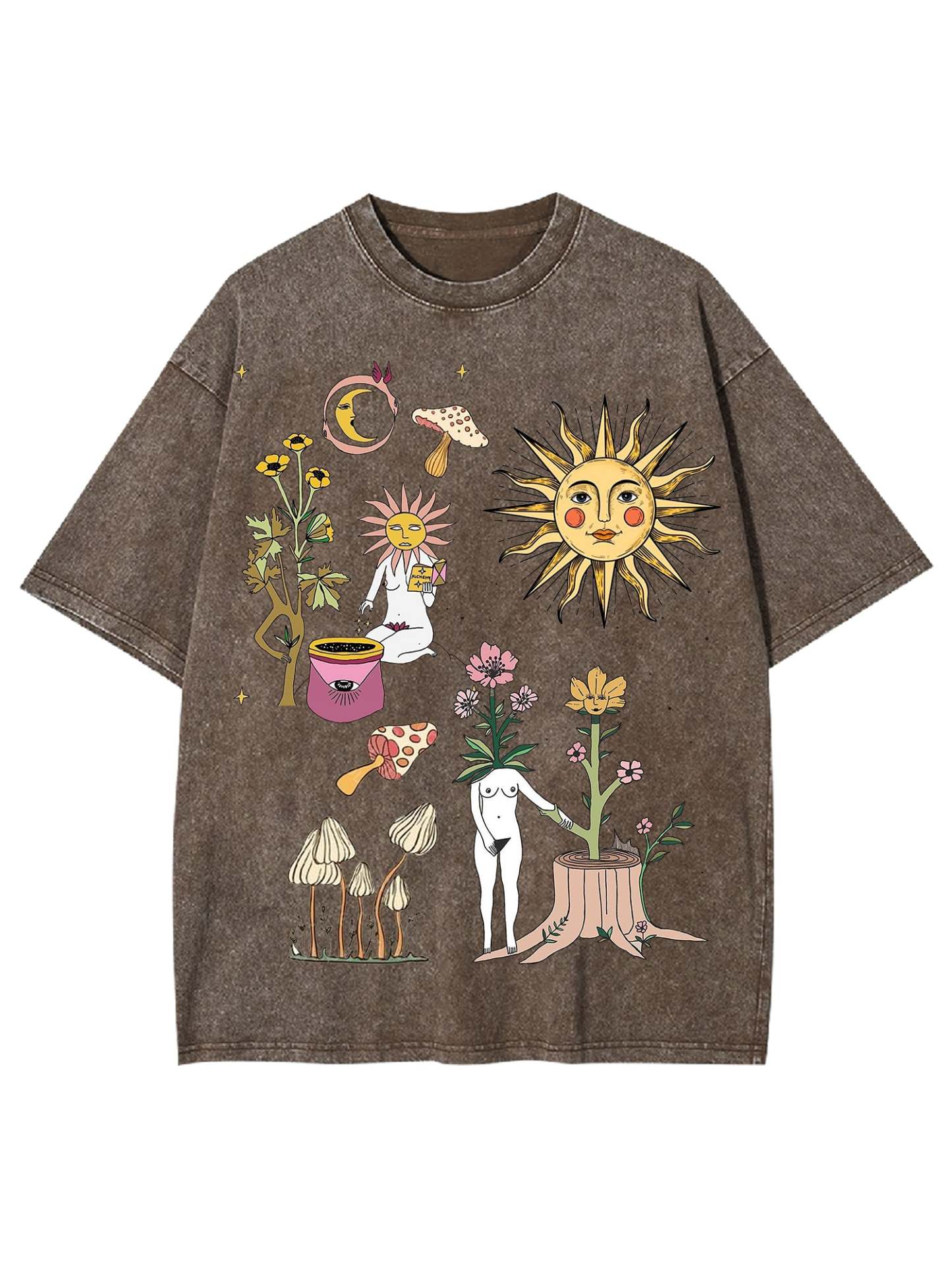 Weird World Washed Tshirt-ClassyOutlaw