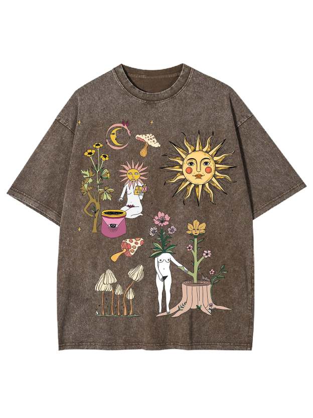 Weird World Washed Tshirt-ClassyOutlaw