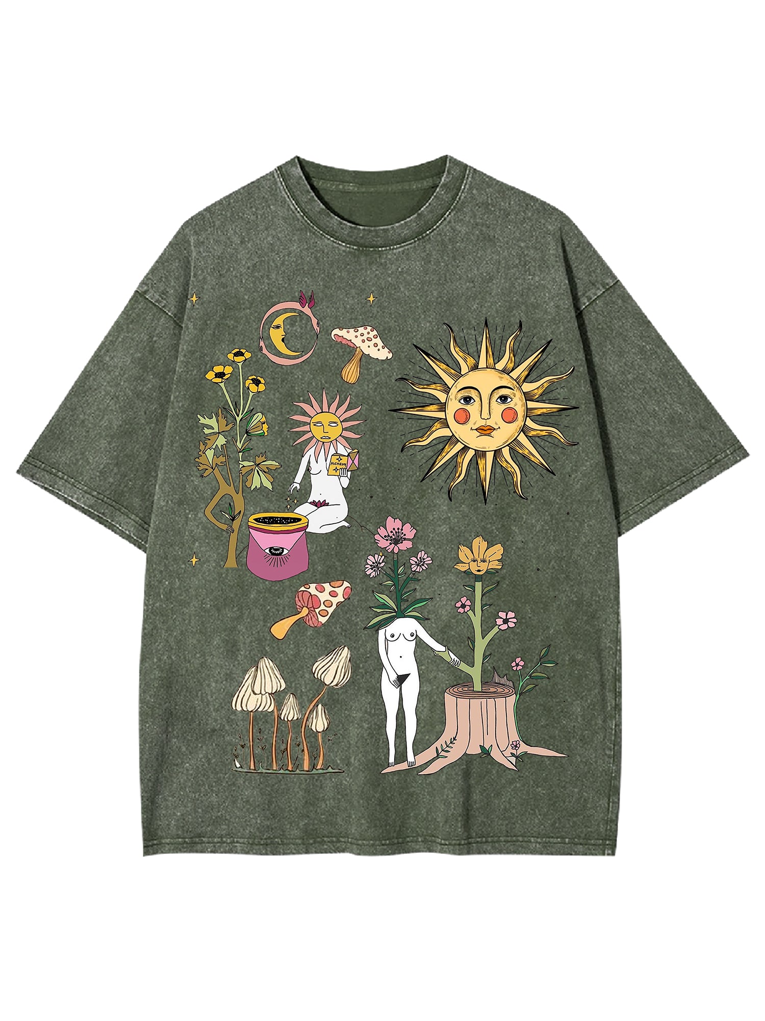 Weird World Washed Tshirt-ClassyOutlaw