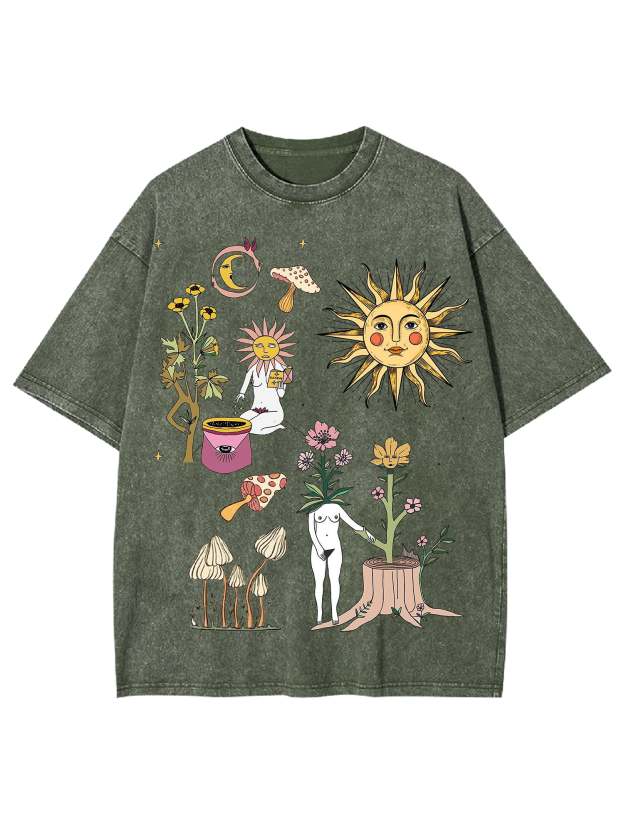 Weird World Washed Tshirt-ClassyOutlaw