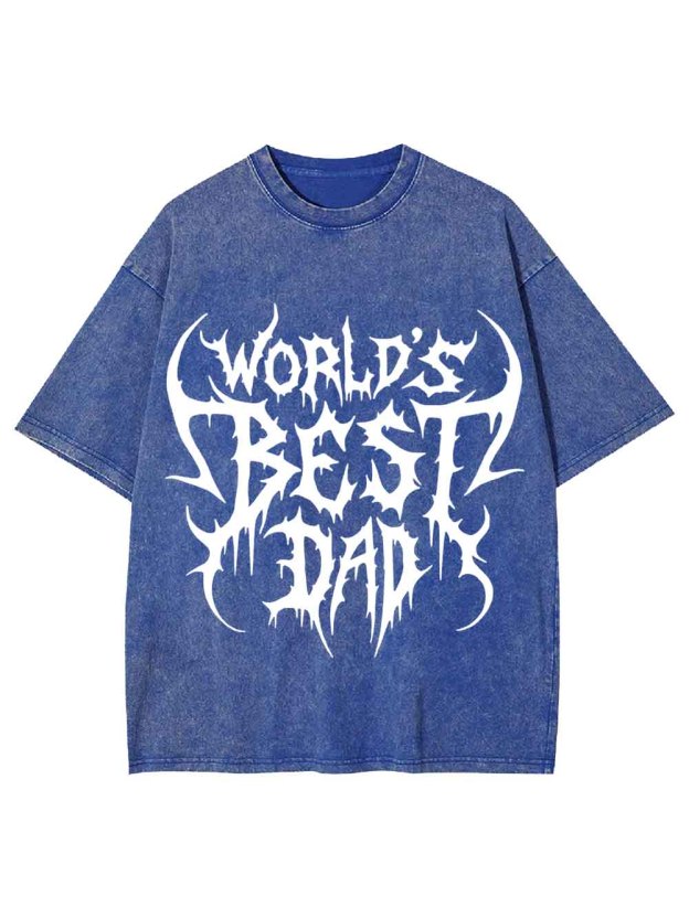 World's Best Dad Washed Tshirt