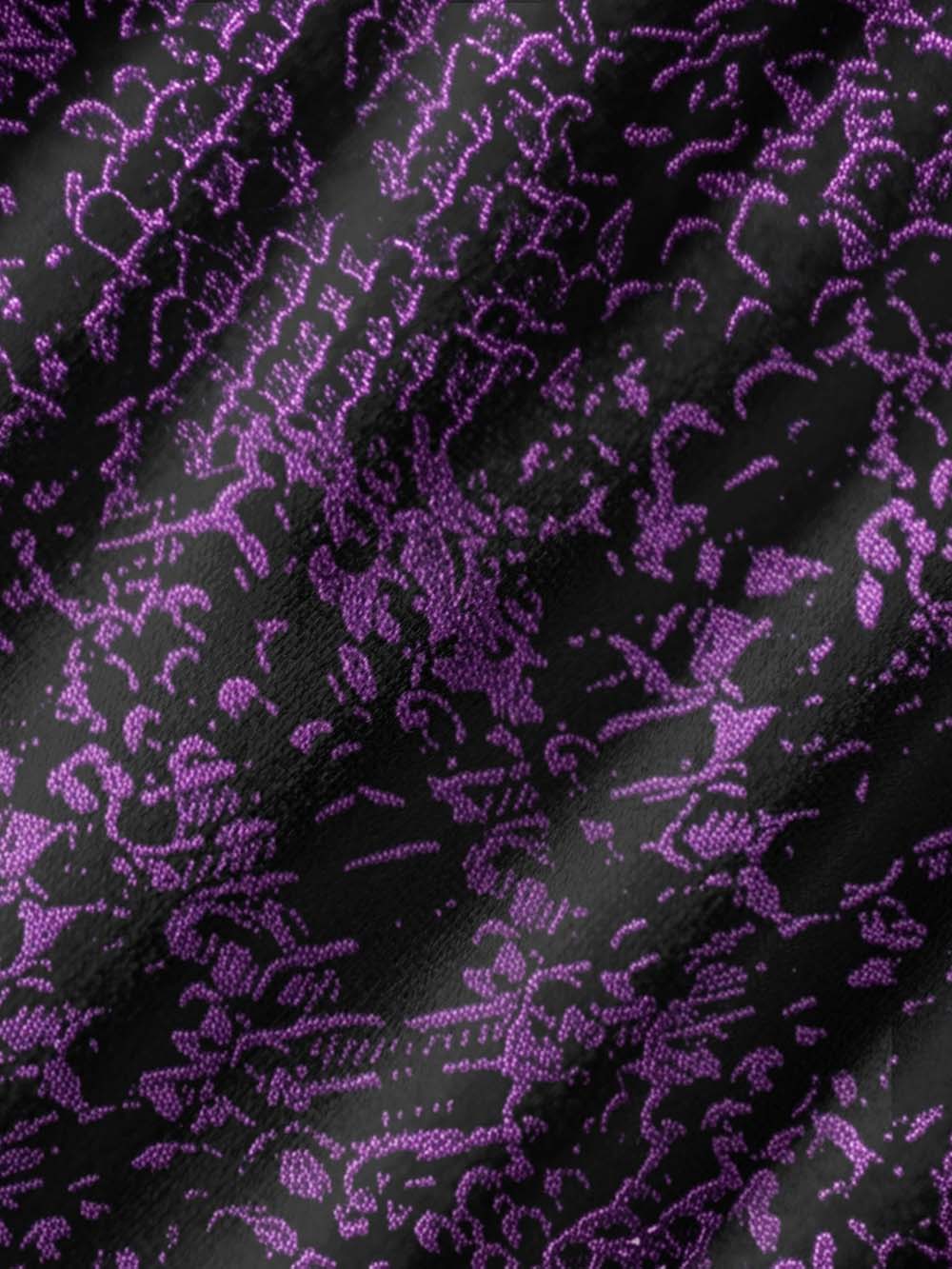 PURPLE SNAKE SCALE QIPAO MINI DRESS