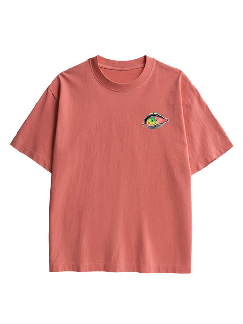 THOUSAND EYED FANTASY DOUBLE SIDED PRINT WASHED TSHIRT