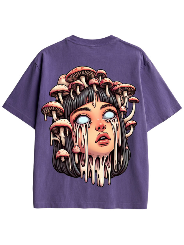 MELTING GIRL DOUBLE SIDED PRINT WASHED TSHIRT