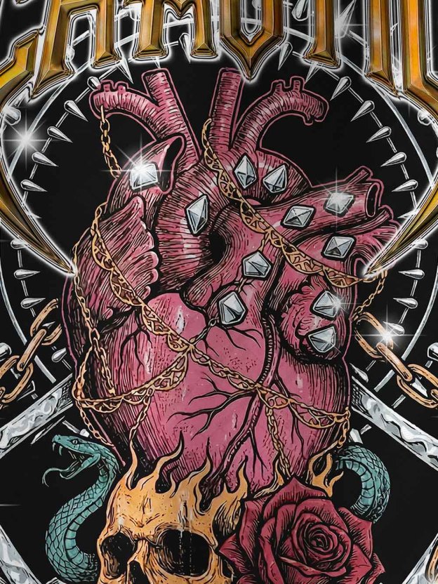 Chaotic Heart Graphic T-shirt