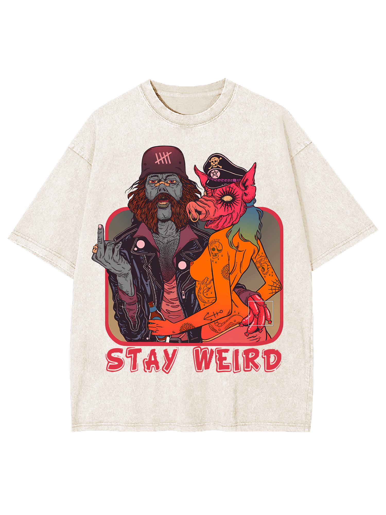 Stay Weird Washed Tshirt
