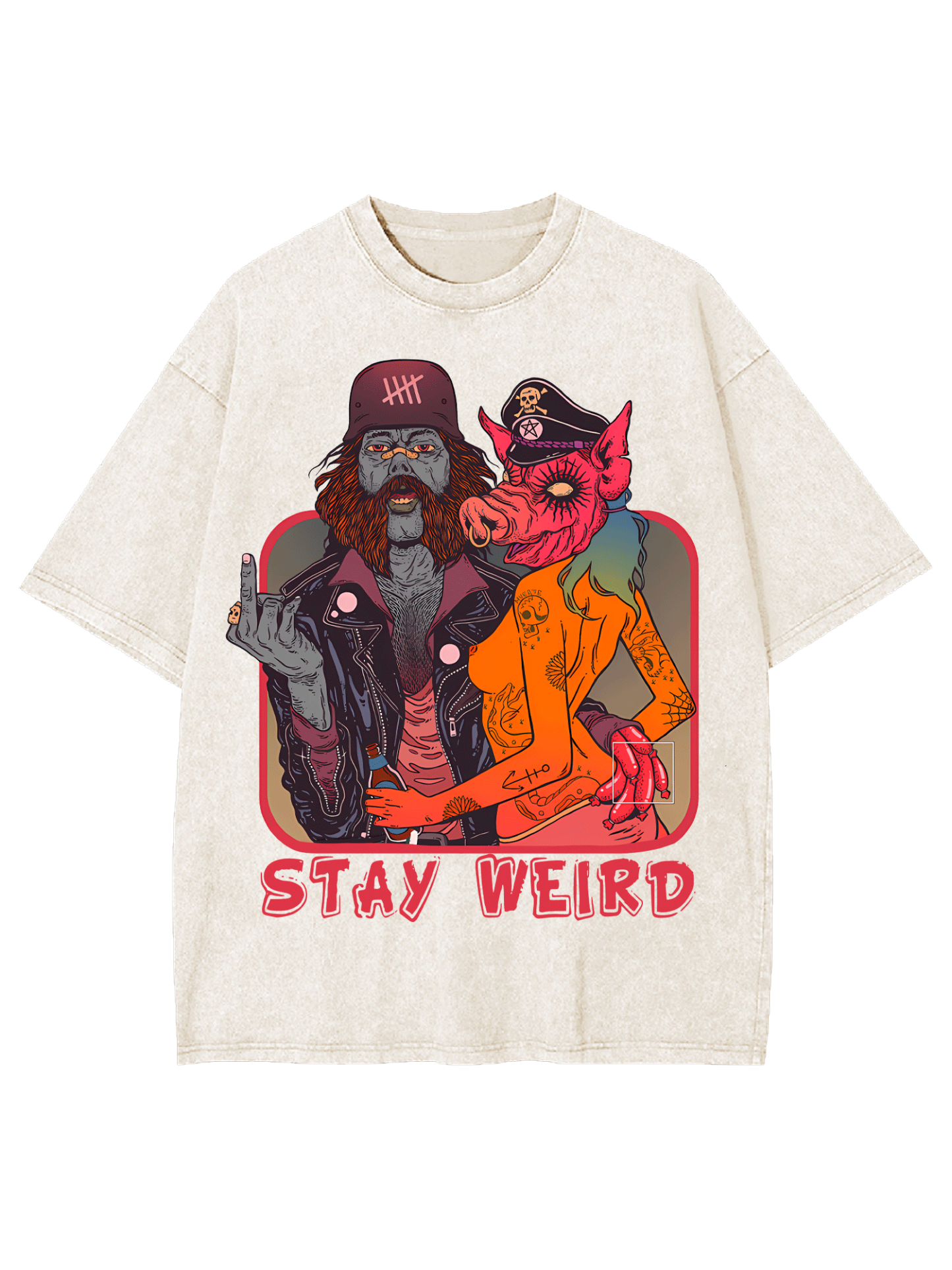 Stay Weird Washed Tshirt
