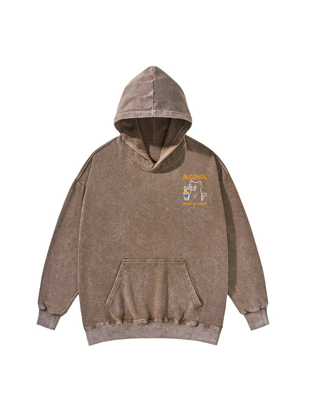 ALCOHOL MAKES ME HORNY WASHED HOODIE