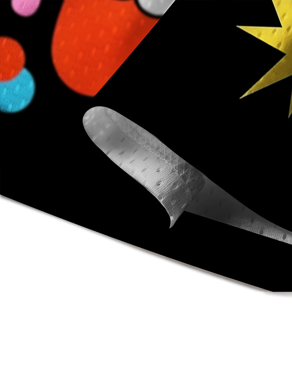 Playful and Bold Statement Mesh Jersey