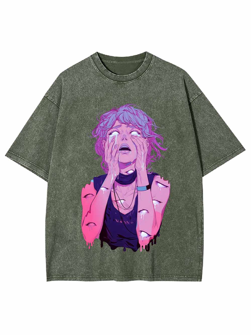 Crying Girl Washed Tshirt
