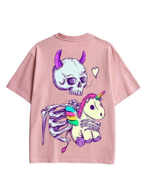 Dark Whimsy Double Sided Print Washed TShirt