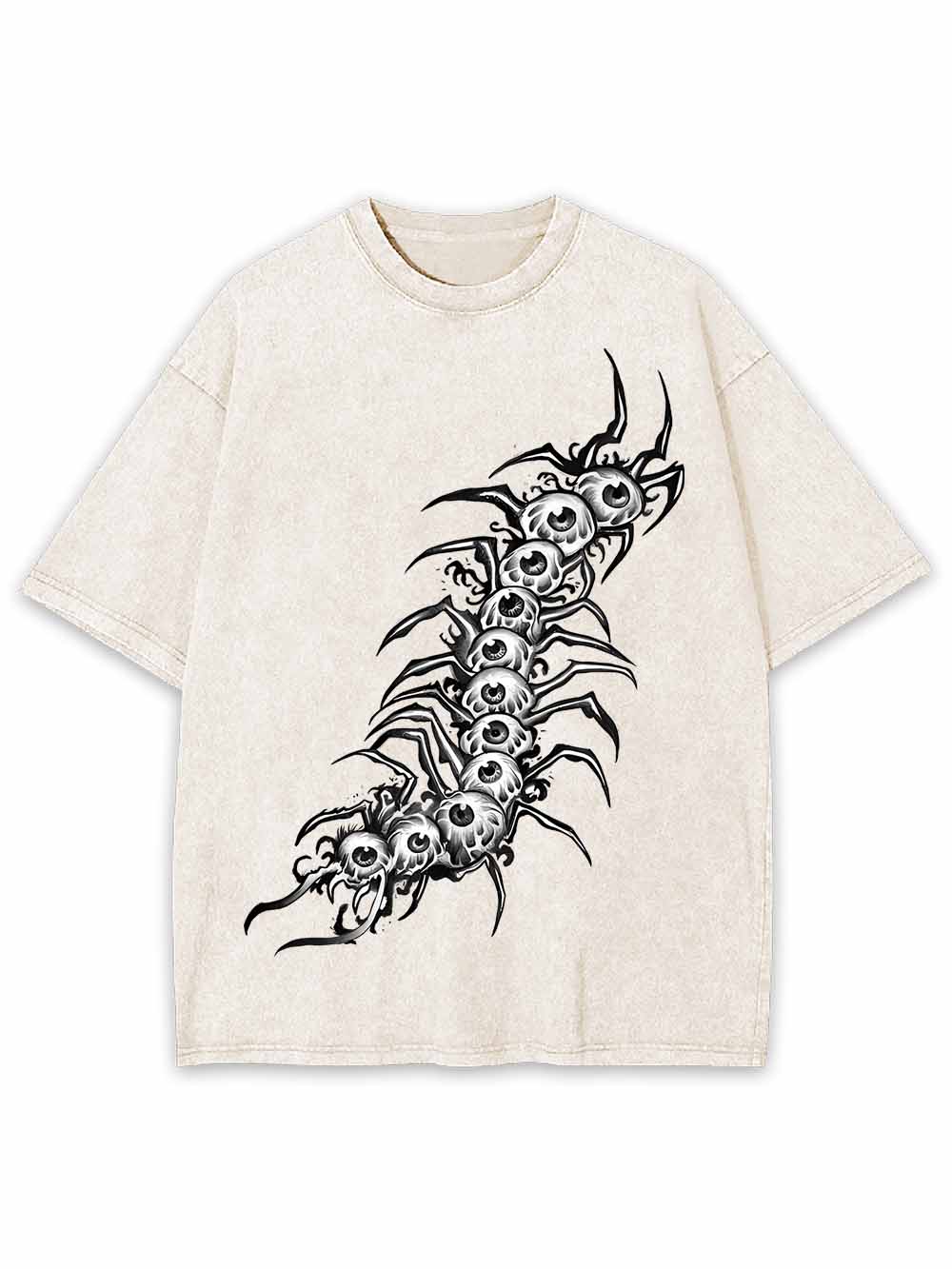 EYEBALL CENTIPEDE WASHED TSHIRT