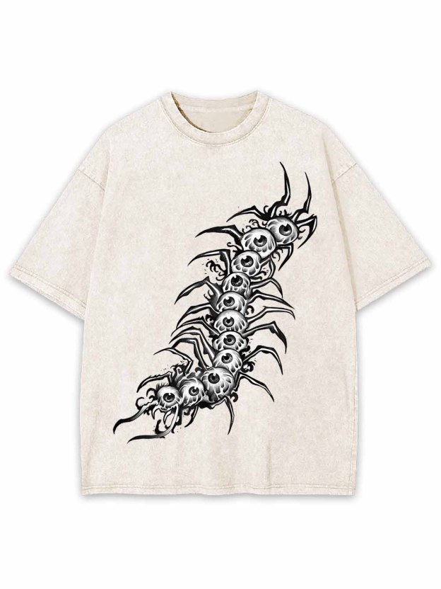 EYEBALL CENTIPEDE WASHED TSHIRT