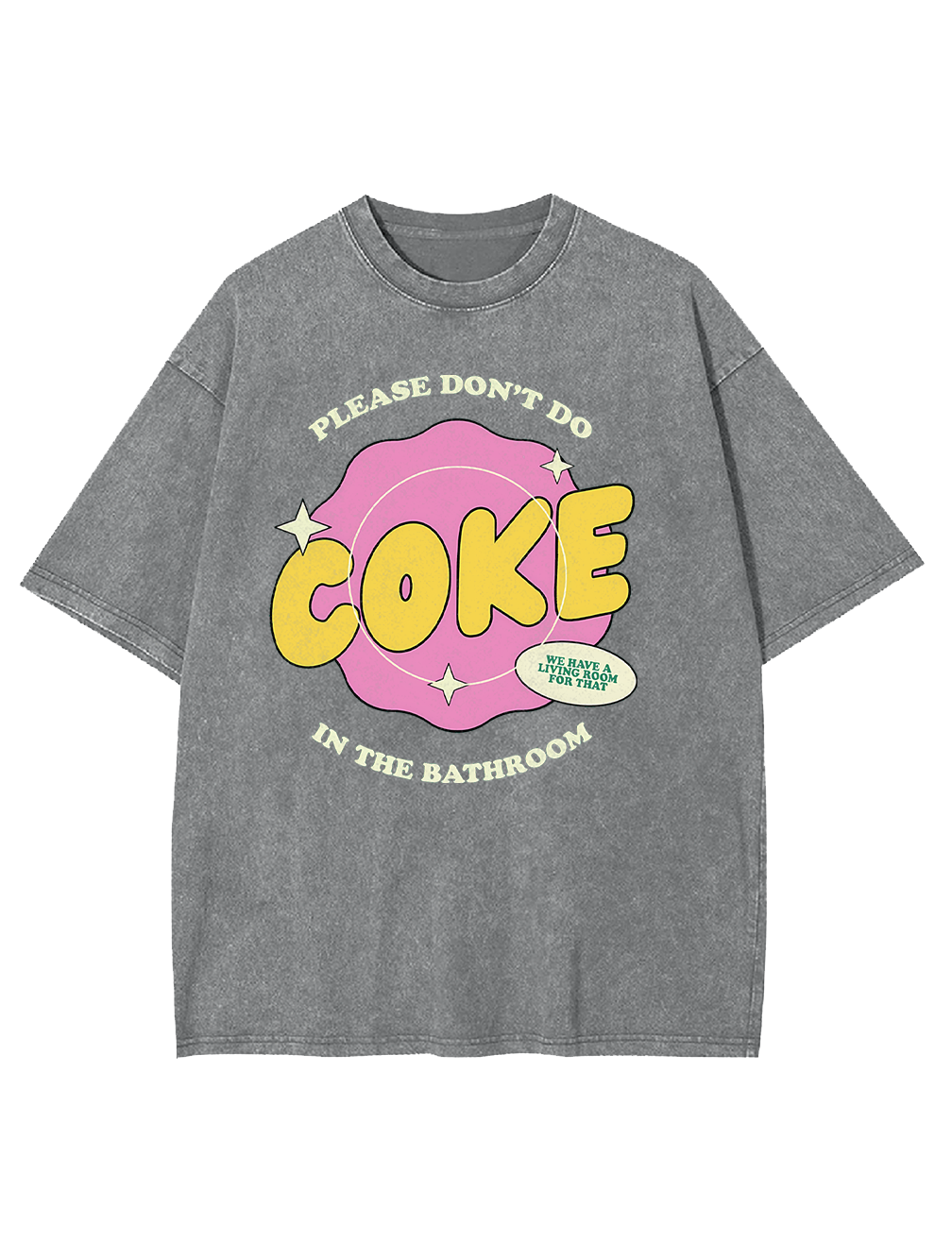 COKE IN THE BATHROOM WASHED TSHIRT