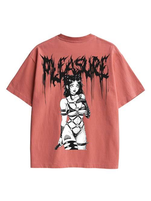 Pleasure Double Sided Print Washed TShirt