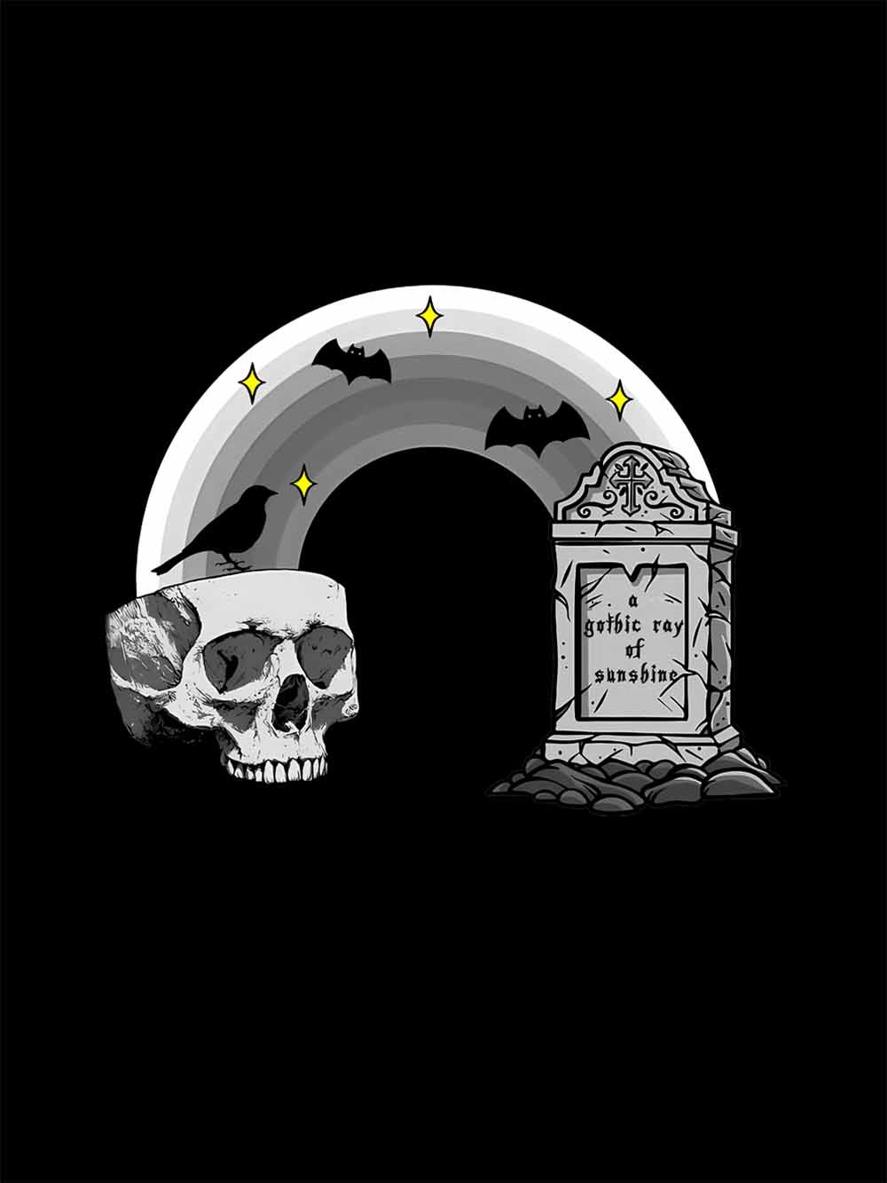 SKULL AND TOMBSTONE MEMO WASHED TSHIRT