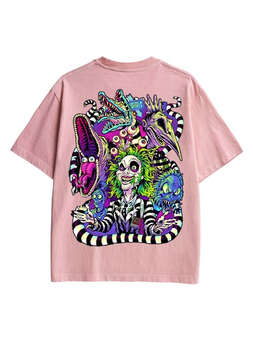 Clown Double Sided Print Washed TShirt