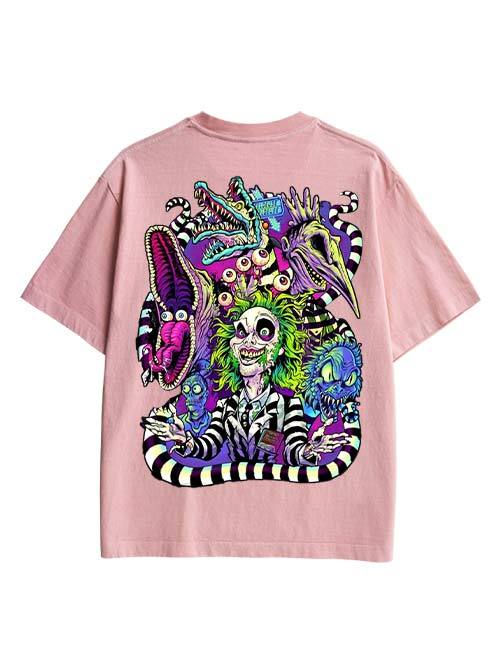 Clown Double Sided Print Washed TShirt