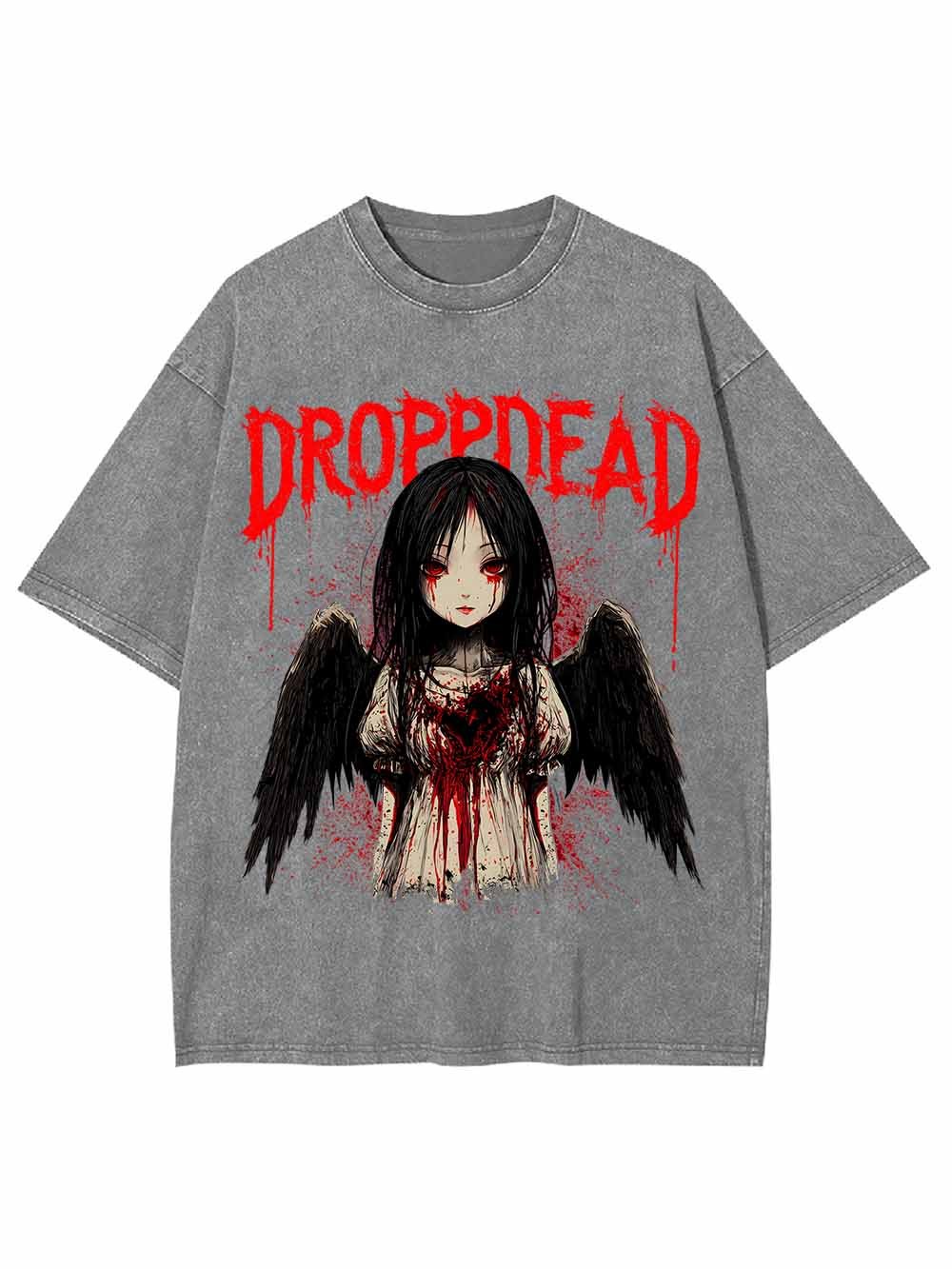 Black Wing Girl Washed Tshirt