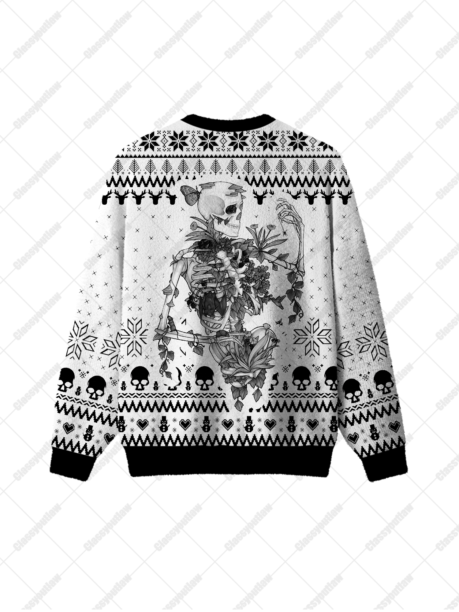 Floral Skeleton UGLY CHRISTMAS SWEATSHIRT