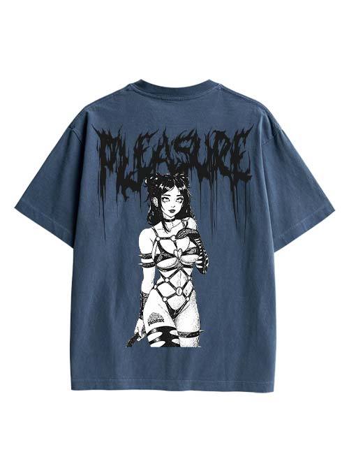 Pleasure Double Sided Print Washed TShirt