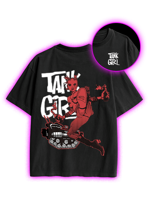 Tank Girl Double Sided Print Washed TShirt
