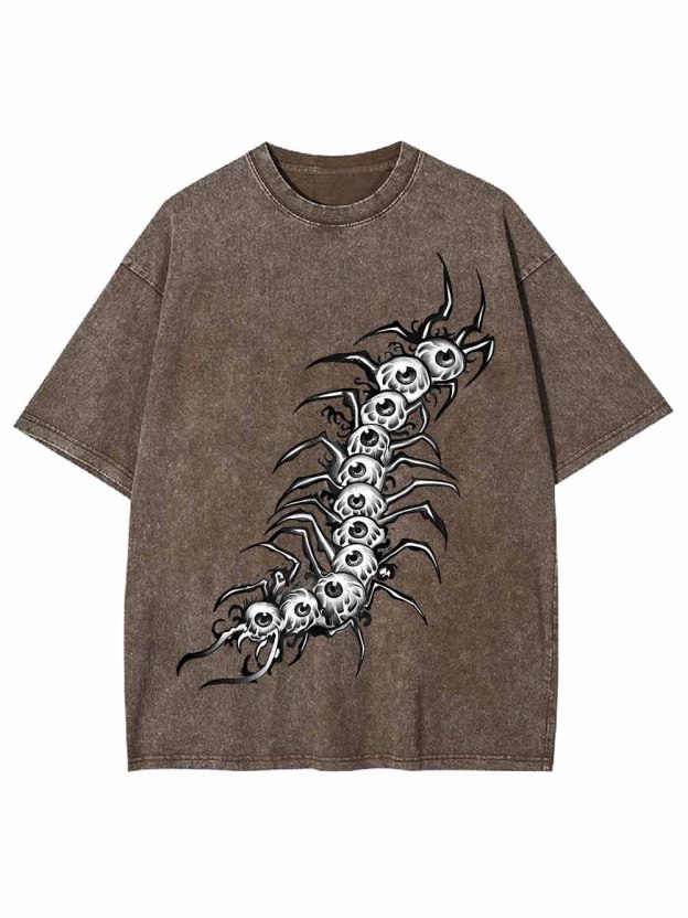 EYEBALL CENTIPEDE WASHED TSHIRT