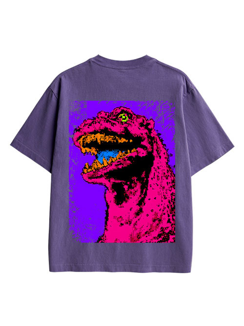 Neon Roar Double Sided Print Washed TShirt