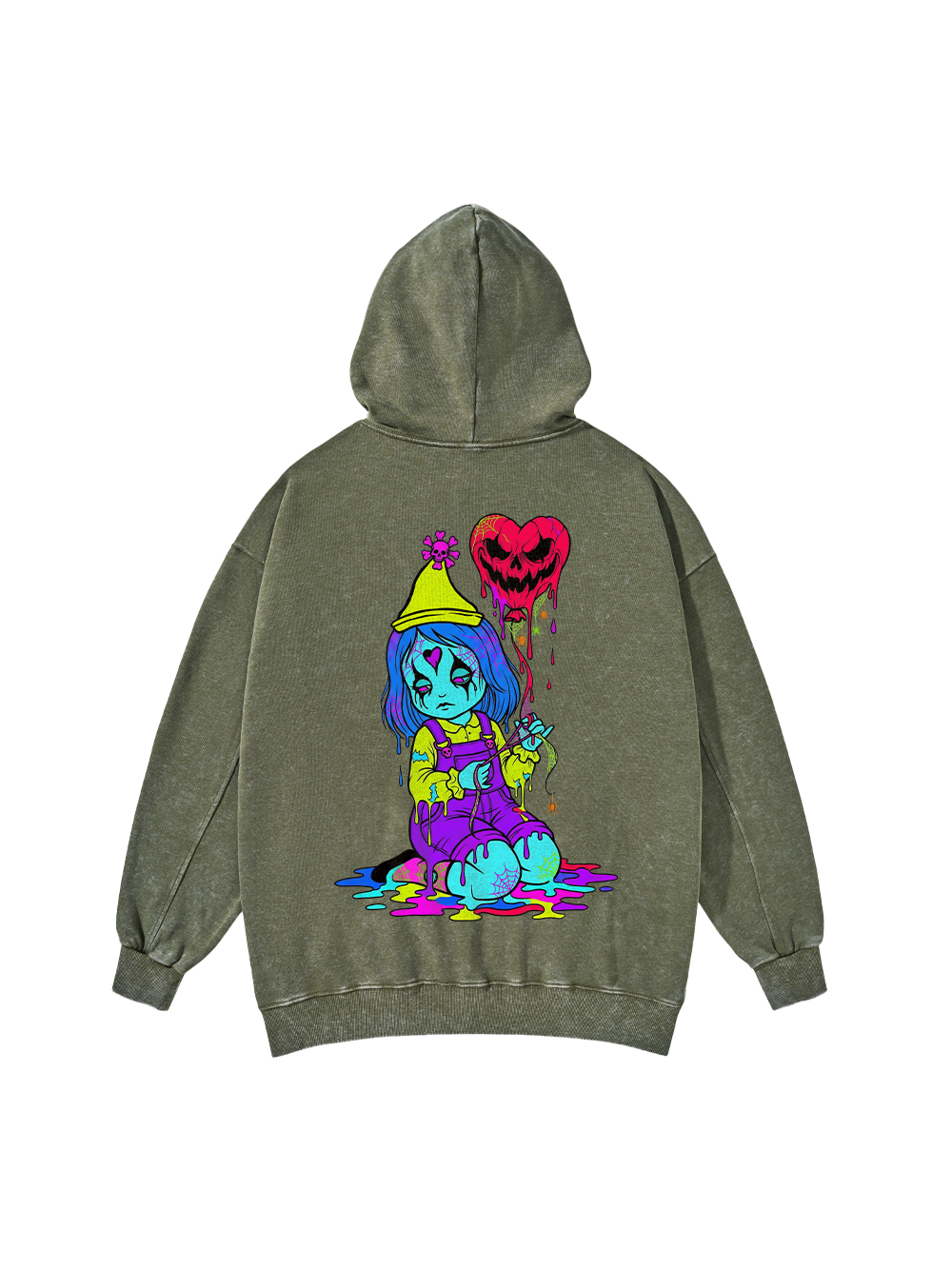 SPOOKY DOLL WASHED HOODIE