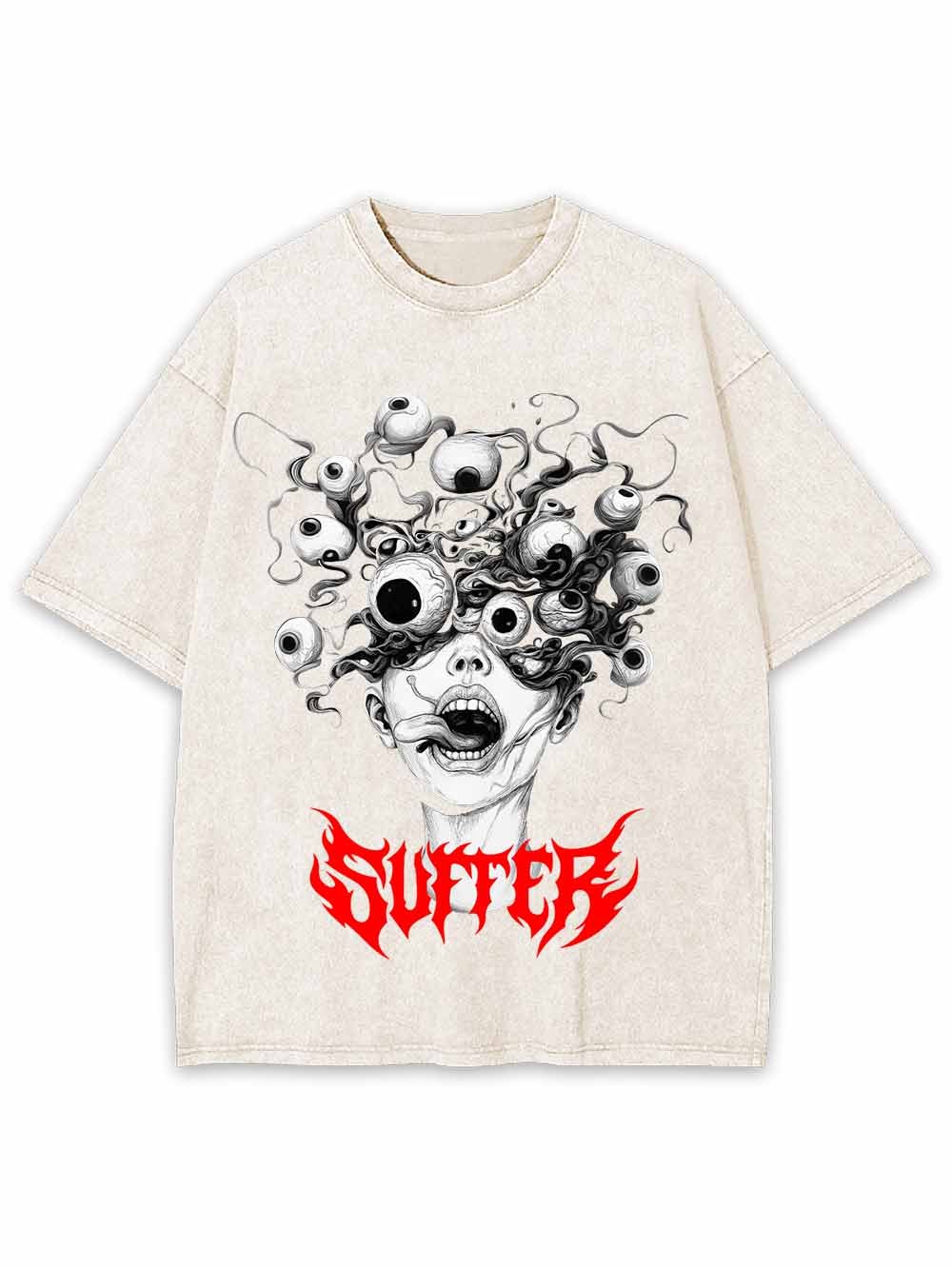 Suffer Weird Eyeball Washed Tshirt