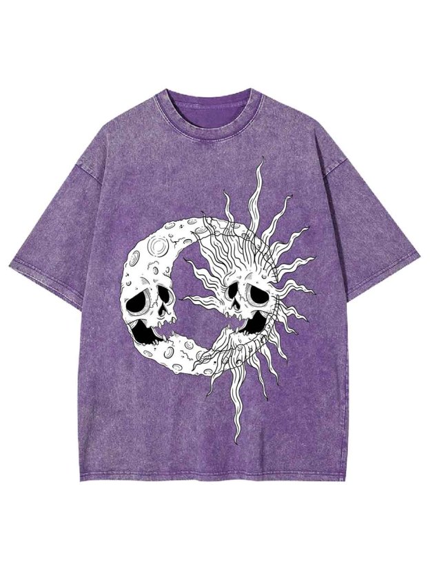 Celestial Skull Washed Tshirt