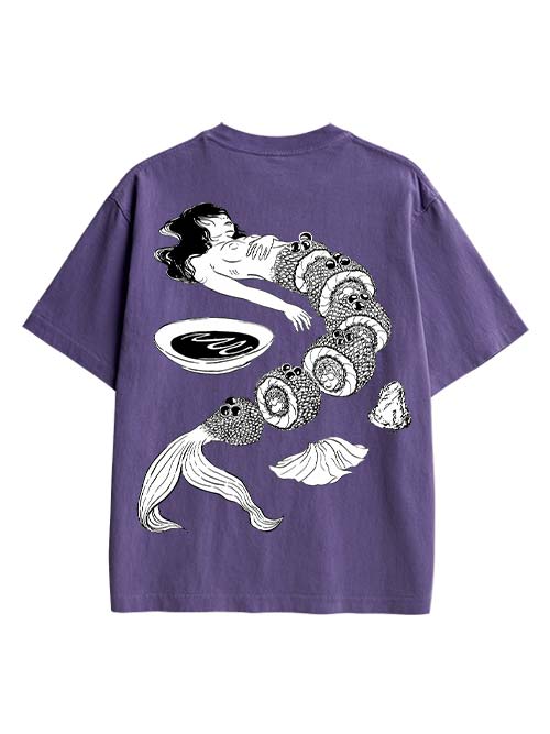 Human Sushi Slices  Double Sided Print Washed TShirt