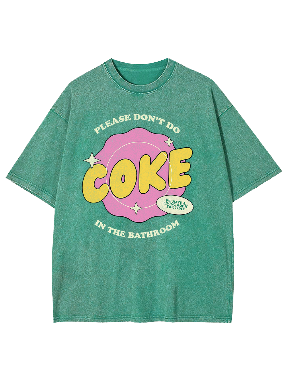 COKE IN THE BATHROOM WASHED TSHIRT