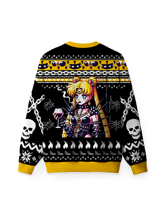 Dark Moonlight Girl UGLY CHRISTMAS SWEATSHIRT