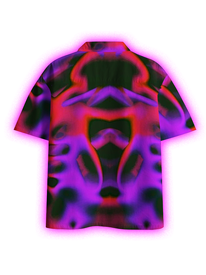 NEON VORTEX BUTTON UP POCKET SHIRT